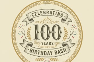 design a stylish vintage birthday logo for your special celebration