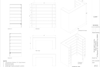 create pantry plan footing drawing and 3d layout remodel