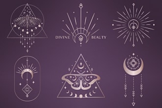 make sacred geometry, esoteric, mystical, spiritual logo design