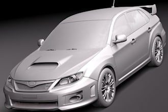 create realistic 3d car model with interior design for game, film or 3d printing