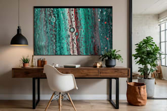 create attractive colorful wall art