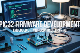 design and develop pic32 embedded systems and firmware in c