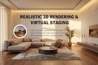 virtual rendering realistic 3d interior exterior 360 virtual staging real estate