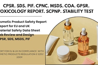 do your cpsrcosmetics product safety report pif cpnc msds scpnp sds coa