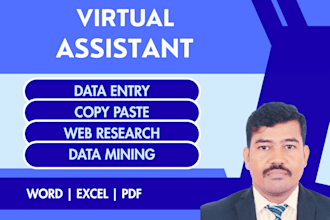 do data entry, document conversion, web research and copy paste