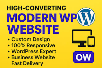 build wordpress website, custom wordpress website, business website development