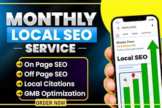 do monthly local SEO service for website and gmb top ranking with local backlink