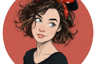 made a unique disney style portrait