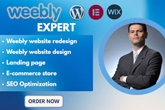 design and redesign wix, weebly, and wordpress business website