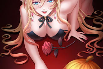 make custom halloween illustration