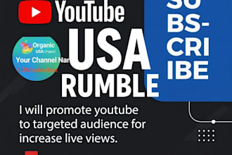 organic usa youtube rumble promotion usa channel promotion