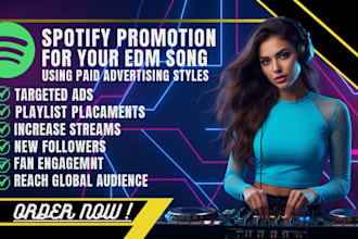 do spotify promotion for your edm song using paid advertising styles