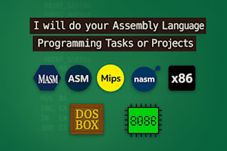 do nasm, mips, masm, x86, 8086 assembly language projects