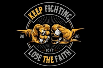 do fighting boxing martial arts  logo design