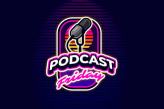 do modern podcast logo design