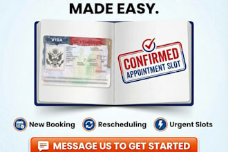 assist you for vfs appointment and embassy scheduling