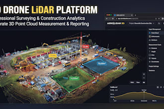 build a 3d drone lidar data visualization platform with measurement tools