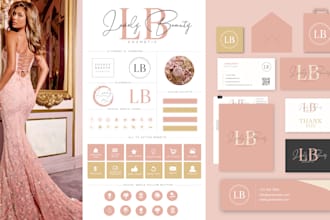 design bespoke luxury signature logo with branding kit