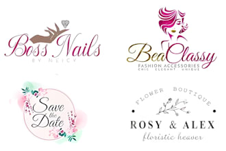 do wonderful floral, garden, botanical, flower shop, female, pink logo design