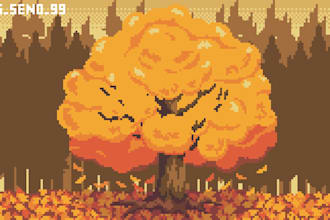 make a 2d pixel art illustration for you