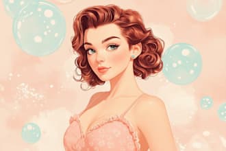 pin up girl and pin up girl illustration