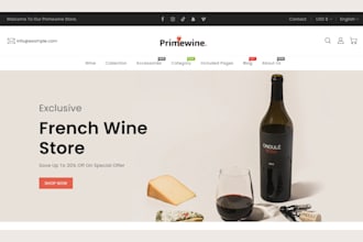 design wine shopify store  wine website liquor store beverages store wine store