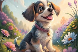 do your pet portrait into cute disney style