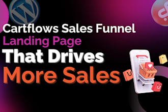 design a cartflows and elementor landing page that will drive more sales