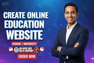 create online education website for school and university
