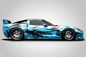 do professional racing car, sports car wrap designs