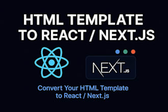 convert your HTML into a clean, fast, and responsive react