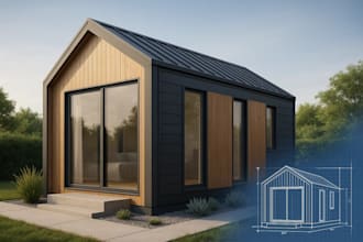 design modern tiny house plans with pro 3d renderings and custom architecture