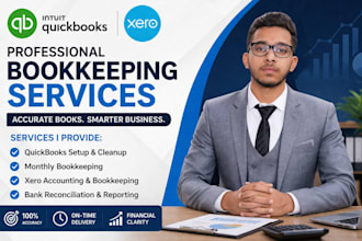 do setup, clean up and bookkeeping in quickbooks online and xero