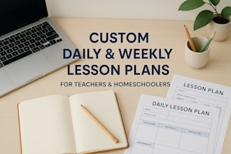 create custom daily and weekly lesson plans for teachers and homeschoolers
