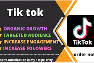 grow and promote your tiktok account followers organically, tik tok promotion