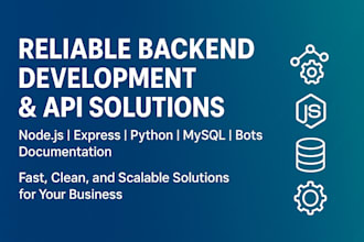 be your backend developer