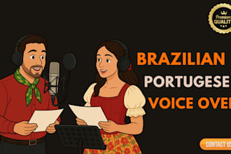 record brazilian portuguese male and female voice over