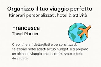 create a complete and personalized travel plan