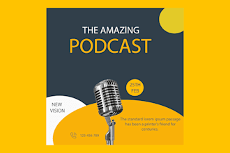 make custom podcast artwork that stands out ,,