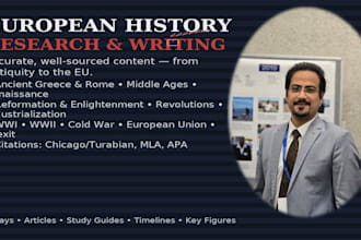 research and write on any topic in european history