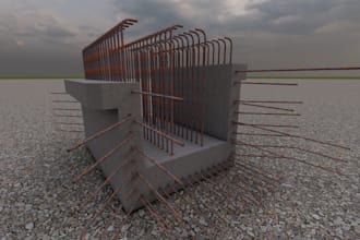 produce precast concrete 3d models, design, rebar detailing, drawings, schedules