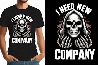 do dark art skull skeleton mascot logo design horror, macabre, tattoo style