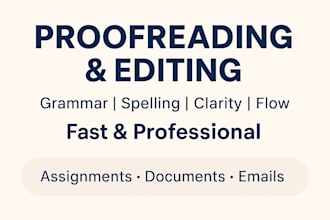 proofread and edit your content for clarity