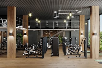 do 3d interior designs and render living room mudrooms laundry rooms offices gym
