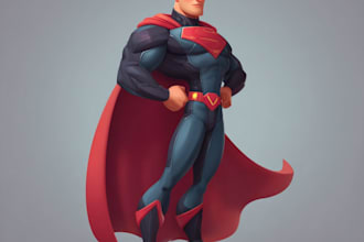 superhero character for comics