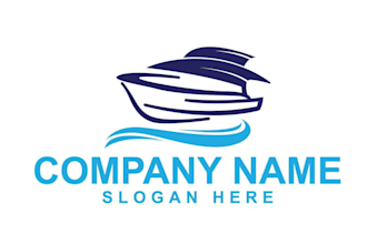 create sailing, boat, yacht, ocean, ship, marine, water and nautical logo
