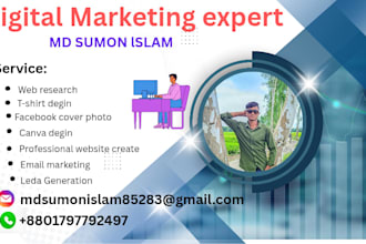 do professional logo, facebook cover design, lead generation
