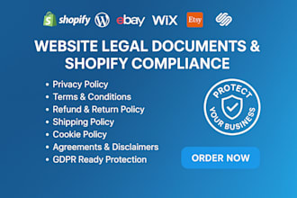 draft shopify legal docs for policy writer clarity and refund policy protection