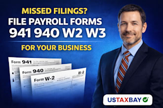 fix missed state payroll filings and 941 940 w2 w3 for you