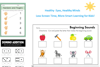 create customized educational worksheets for kids PDF and printable